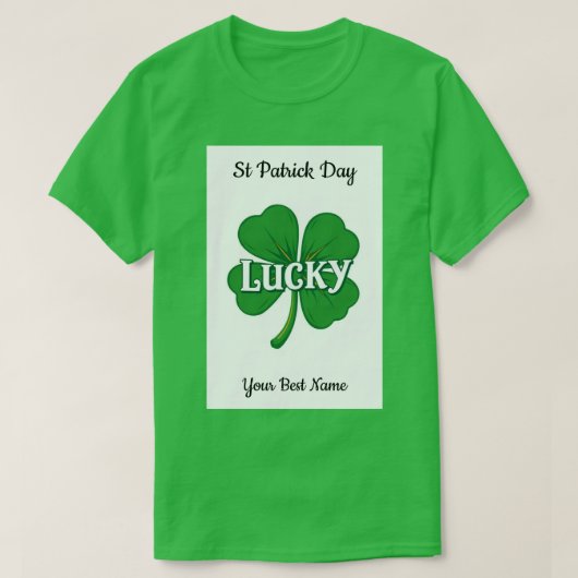 Lucky Shamrock Antiek T-shirt (Design voorkant)
