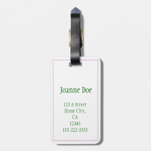 Lucky Shamrock Bagagelabel (Achterkant verticaal)