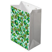 Lucky Shamrock Balloon St. Patrick’s Day Design 🍀 Medium Cadeauzakje (Voorkant Gekanteld)