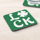 Lucky Shamrock Bier Onderzetter (Linkerzijde)