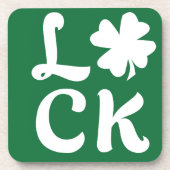 Lucky Shamrock Bier Onderzetter (Voorkant)