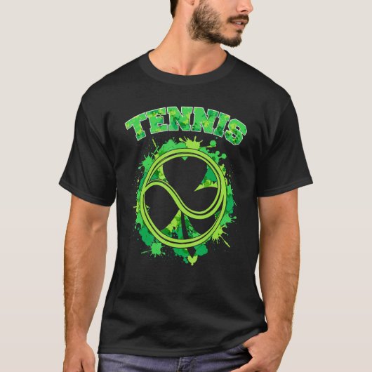 Lucky Shamrock C Tennis Happy St Patricks Dag T-shirt (Voorkant)