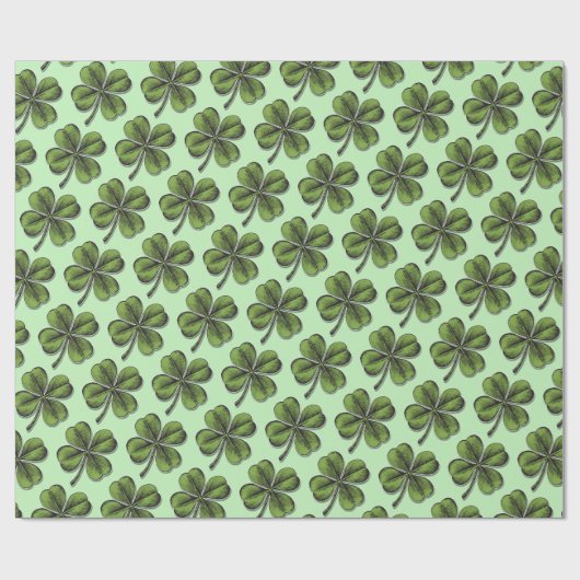 Lucky Shamrock Cadeaupapier (Vlak)