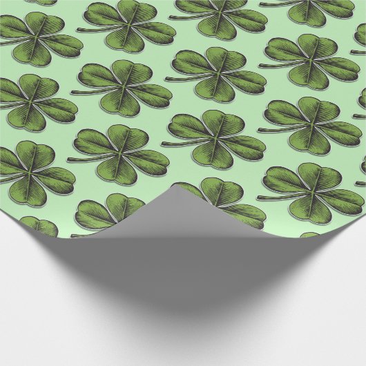 Lucky Shamrock Cadeaupapier (Hoek)
