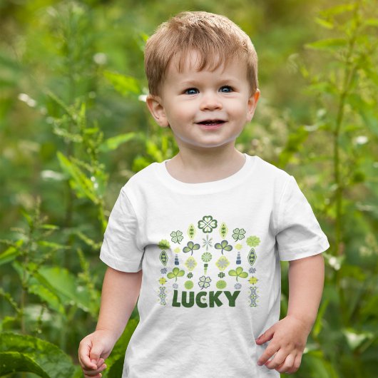 Lucky Shamrock Clover Floral Minimalist
