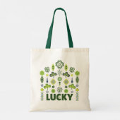 Lucky Shamrock Clover Floral Minimalist Tote Bag (Achterkant)
