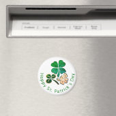 Lucky Shamrock Clover Gelukkig St. Patrick`s dag Magneet (Insitu (Vaatwasser))