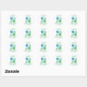 Lucky Shamrock Clover Gelukkige Verjaardag Ronde Sticker (Vel)