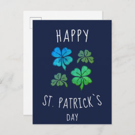 Lucky Shamrock Clover Happy St. Patrick's day Briefkaart