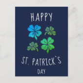 Lucky Shamrock Clover Happy St. Patrick's day Briefkaart (Voorkant)