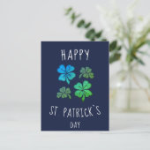 Lucky Shamrock Clover Happy St. Patrick's day Briefkaart (Staand voorkant)