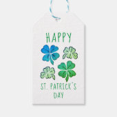 Lucky Shamrock Clover Happy St. Patrick's day Cadeaulabel (Voorkant)