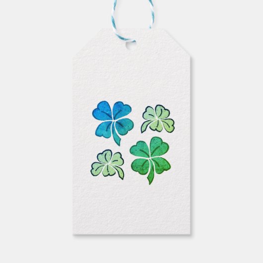 Lucky Shamrock Clover Happy St. Patrick's day Cadeaulabel (Achterkant)