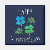 Lucky Shamrock Clover Happy St. Patrick's day Magneet (Voorkant)