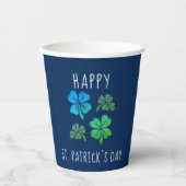 Lucky Shamrock Clover Happy St. Patrick's day Papieren Bekers (Voorkant)