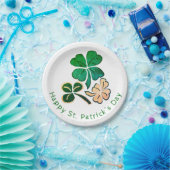 Lucky Shamrock Clover Happy St. Patrick's day Papieren Bordje (Feest)
