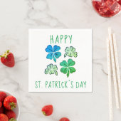 Lucky Shamrock Clover Happy St. Patrick's day Servet (Insitu)