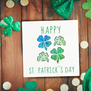 Lucky Shamrock Clover Happy St. Patrick's day Servet