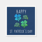 Lucky Shamrock Clover Happy St. Patrick's day Servet (Voorkant)