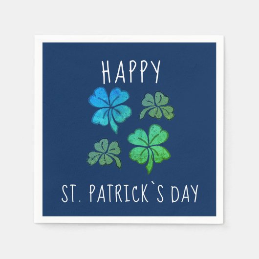 Lucky Shamrock Clover Happy St. Patrick's day Servet (Voorkant)