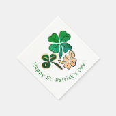 Lucky Shamrock Clover Happy St. Patrick's day Servet (Hoek)
