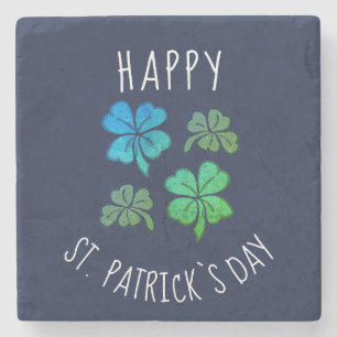 Lucky Shamrock Clover Happy St. Patrick's day Stenen Onderzetter
