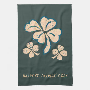 Lucky Shamrock Clover Happy St. Patrick's Day Theedoek