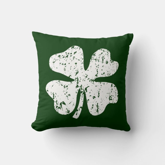 Lucky shamrock clover St Patricks Day werpen kusse Kussen (Voorkant)