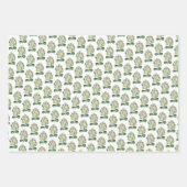 Lucky Shamrock Clover Waterverf Art Inpakpapier Vel (Voorkant)