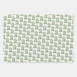 Lucky Shamrock Clover Waterverf Art Inpakpapier Vel