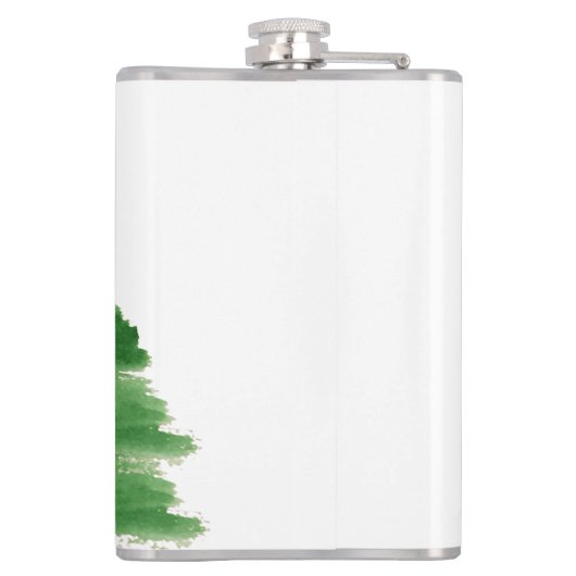 Lucky Shamrock Clover Waterverf Heupfles (Achterkant)