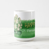 Lucky Shamrock Clover Waterverf Koffiemok (Center)