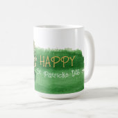 Lucky Shamrock Clover Waterverf Koffiemok (Voorkant rechts)