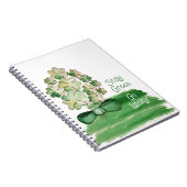 Lucky Shamrock Clover Waterverf Notitieboek (Rechterzijde)