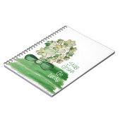 Lucky Shamrock Clover Waterverf Notitieboek (Linkerzijde)
