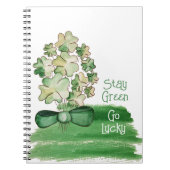 Lucky Shamrock Clover Waterverf Notitieboek (Voorkant)