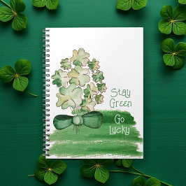 Lucky Shamrock Clover Waterverf Notitieboek