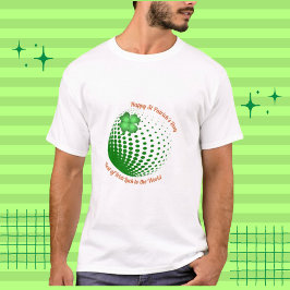 Lucky Shamrock Custom Typografie Graphic Green T-shirt