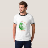 Lucky Shamrock Custom Typografie Graphic Green T-shirt (Voorkant volledig)