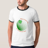 Lucky Shamrock Custom Typografie Graphic Green T-shirt (Voorkant)