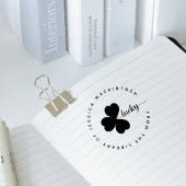 Lucky Shamrock Elementary Custom Name Library Boek Rubberstempel