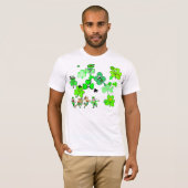 Lucky Shamrock en Dancing Leprechauns T-shirt (Voorkant volledig)