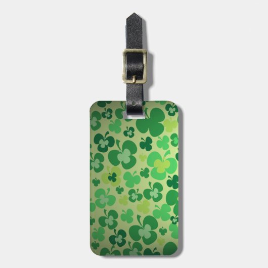 Lucky Shamrock Explosion Travel Label Bagagelabel (Voorkant verticaal)