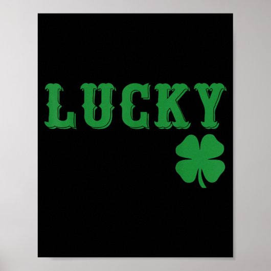 Lucky shamrock fcker grappige St. Patrick's Day Poster (Voorkant)
