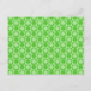 Lucky Shamrock Four Leaf Clover Briefkaart