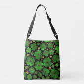 Lucky Shamrock four-leaf Clover Pattern Crossbody Tas (Achterkant)