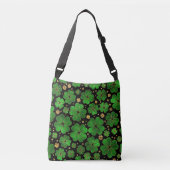 Lucky Shamrock four-leaf Clover Pattern Crossbody Tas (Voorkant)