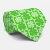 Lucky Shamrock four-Leaf Clover St. Patrick's Day Stropdas (Opgerold)