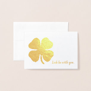 Lucky Shamrock Gold Foil Note-kaarten Folie Kaarten