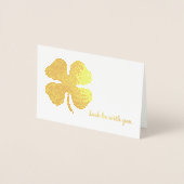Lucky Shamrock Gold Foil Note-kaarten Folie Kaarten (Voorkant)